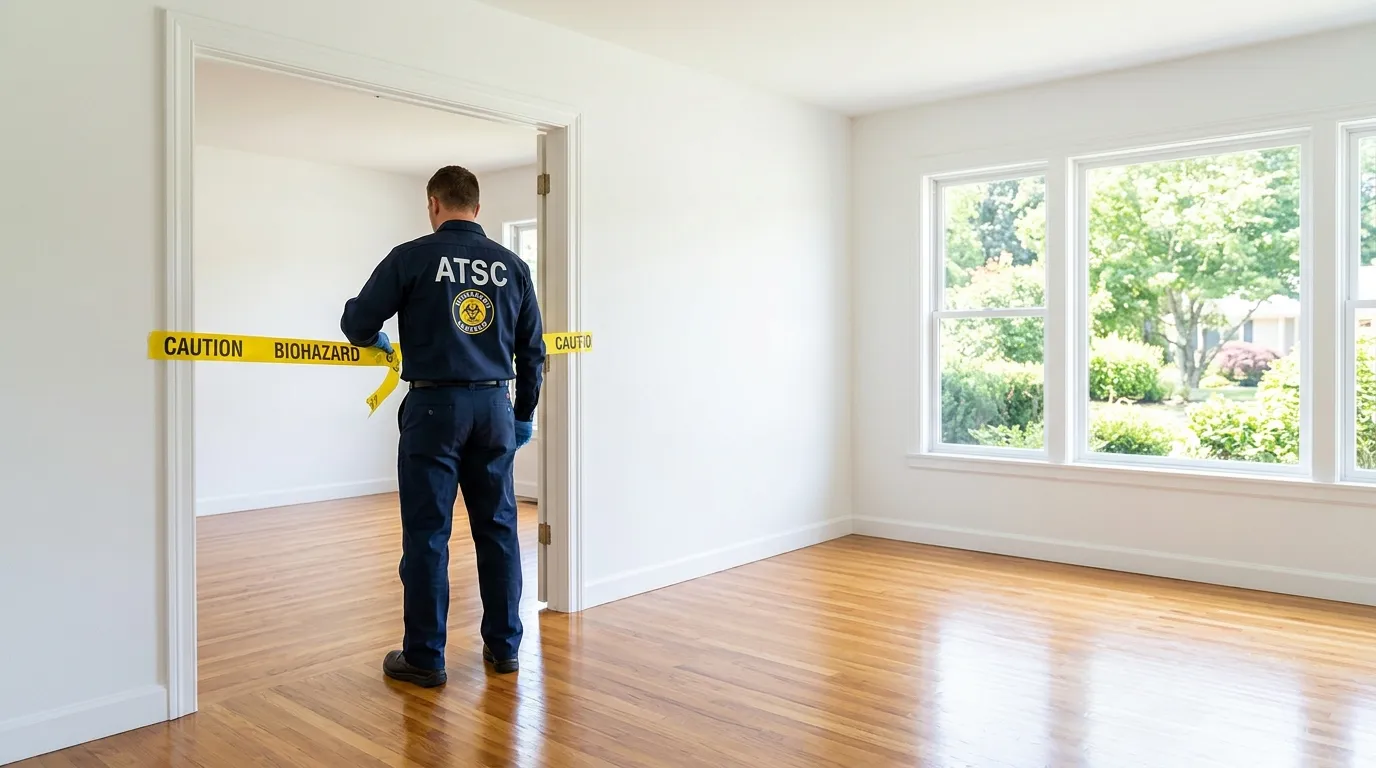 Certified biohazard cleanup crew performing Decomposition Cleanup in South Beloit